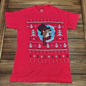 Buc-ee's Christmas T-Shirt SS Sm Red
